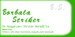 borbala striker business card